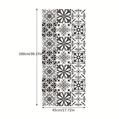 Retro Pattern Electrostatic Glass Window Film Decoration Sticker
