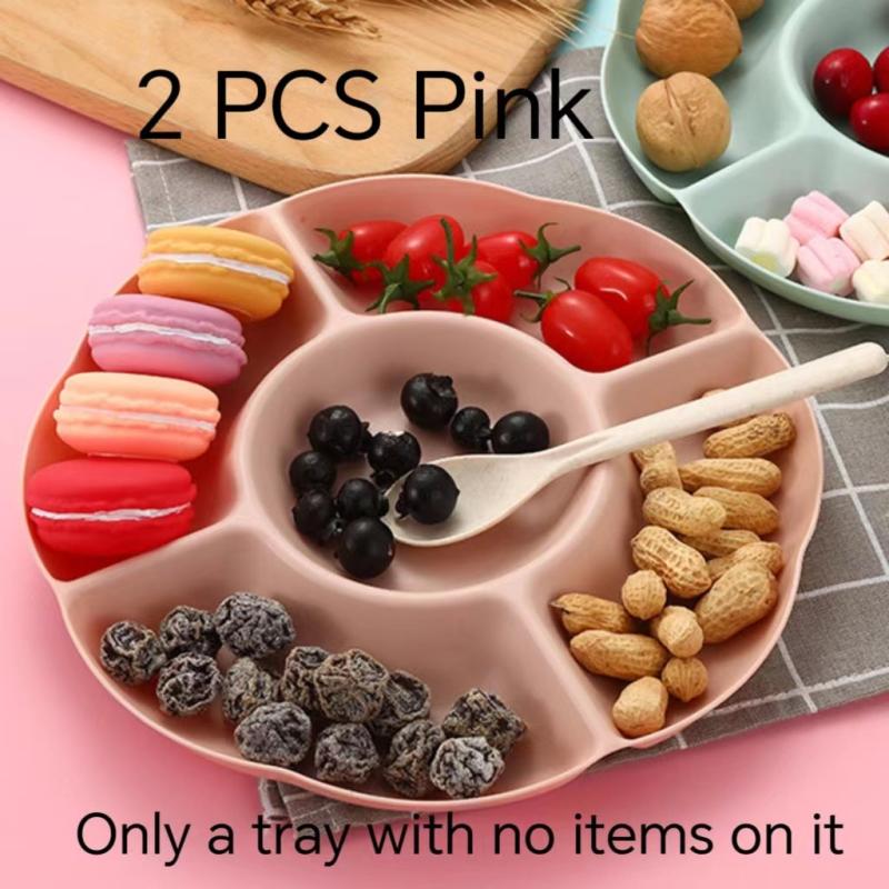 Halloween Candy Plate 6 Compartment Food Storage Tray Appetizer Serving Platter