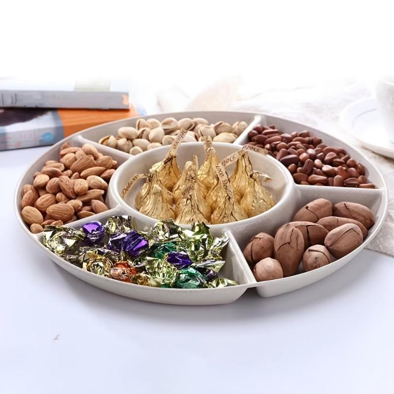 Halloween Candy Plate 6 Compartment Food Storage Tray Appetizer Serving Platter