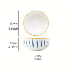 Hand-painted Ceramic Bowls & Dishes + Plates Set