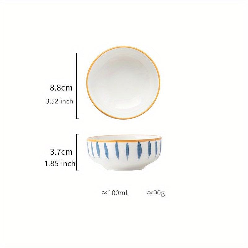 Hand-painted Ceramic Bowls & Dishes + Plates Set