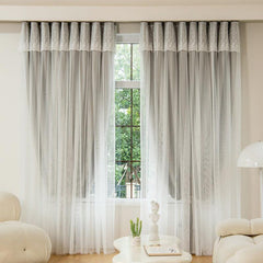 Thermal Blackout Curtains Double Layer Darkening Drapes