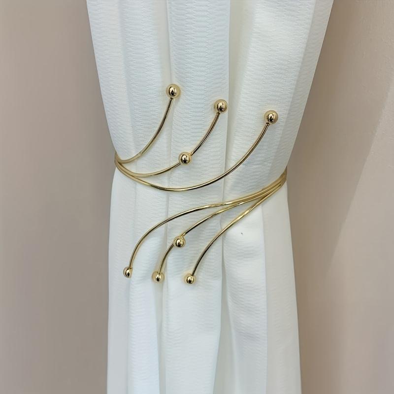 Pearl Curtain Buckle Metal Holdbacks for Home Decor
