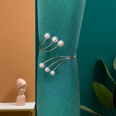 Pearl Curtain Buckle Metal Holdbacks for Home Decor