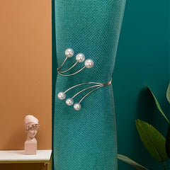 Pearl Curtain Buckle Metal Holdbacks for Home Decor
