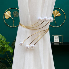 Pearl Curtain Buckle Metal Holdbacks for Home Decor