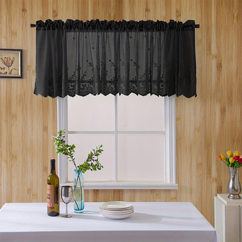 Pastoral Floral Curtain for Kitchen Bedroom Balcony Cafe Living Room