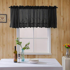 Pastoral Floral Curtain for Kitchen Bedroom Balcony Cafe Living Room