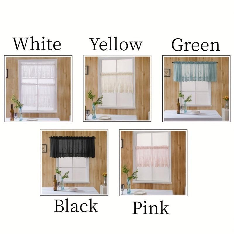 Pastoral Floral Curtain for Kitchen Bedroom Balcony Cafe Living Room