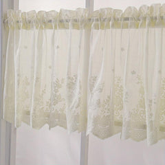 Pastoral Floral Curtain for Kitchen Bedroom Balcony Cafe Living Room