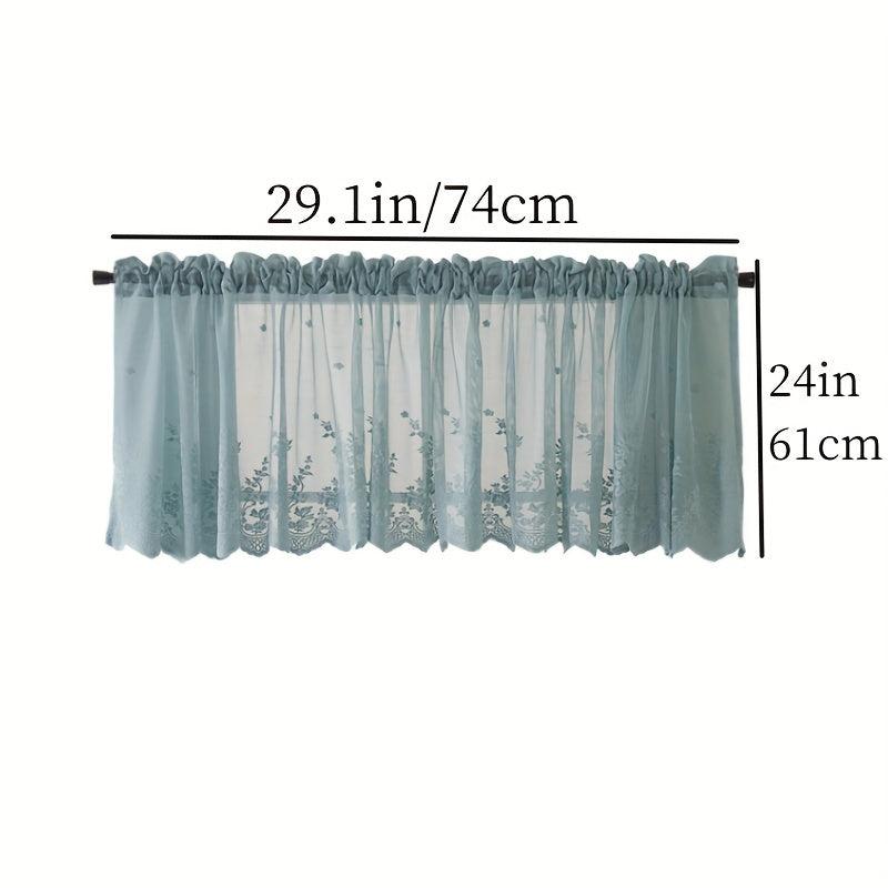 Pastoral Floral Curtain for Kitchen Bedroom Balcony Cafe Living Room