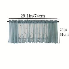 Pastoral Floral Curtain for Kitchen Bedroom Balcony Cafe Living Room