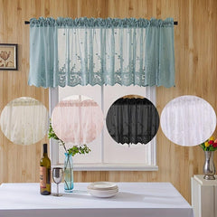 Pastoral Floral Curtain for Kitchen Bedroom Balcony Cafe Living Room