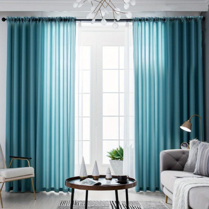 Translucent Light Filtering Rod Pocket Curtains for Living Room and Bedroom