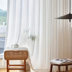 Translucent Light Filtering Rod Pocket Curtains for Living Room and Bedroom