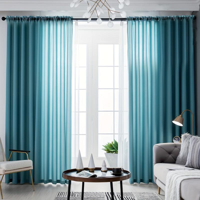 Translucent Light Filtering Rod Pocket Curtains for Living Room and Bedroom