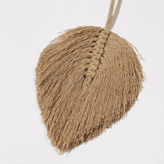 Boho Leaf Macrame Curtain Tieback for Window and Room Decor