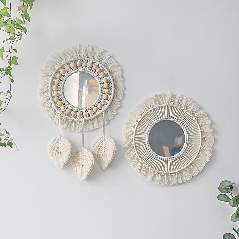 Boho Leaf Macrame Curtain Tieback for Window and Room Decor
