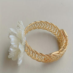 Metal Flower Pattern Curtain Tieback - Curtain Holdback