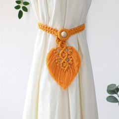 Tassel Braided Leaf Curtain Binding Rope Holdback
