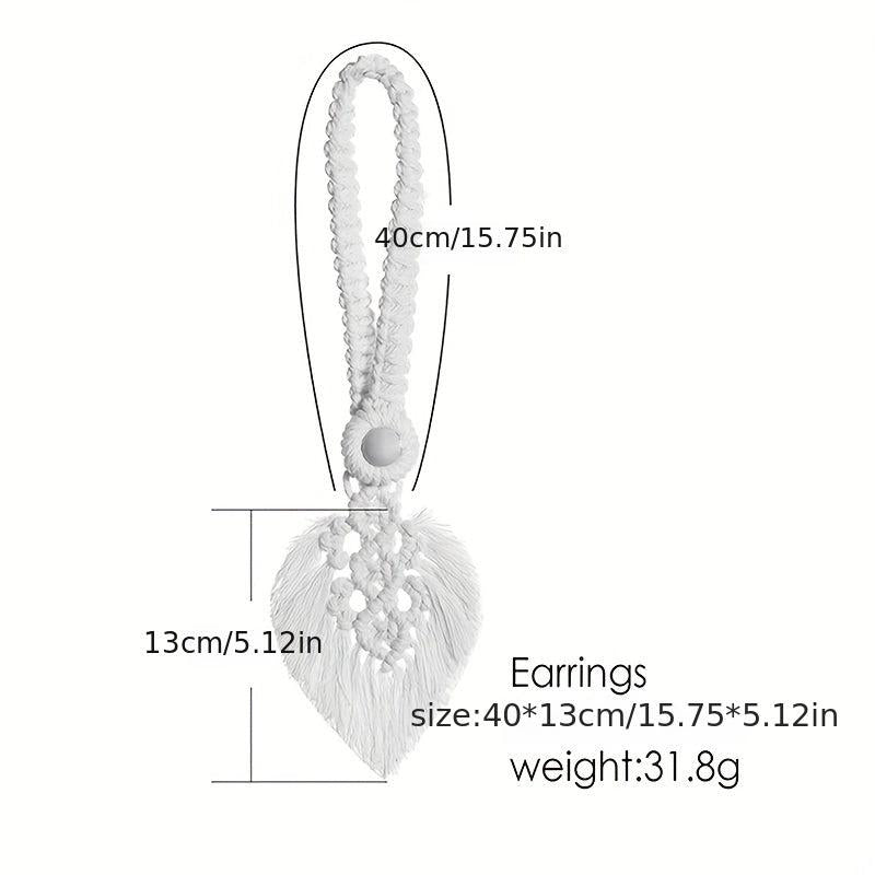 Tassel Braided Leaf Curtain Binding Rope Holdback