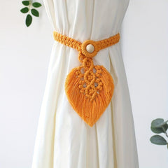 Tassel Braided Leaf Curtain Binding Rope Holdback