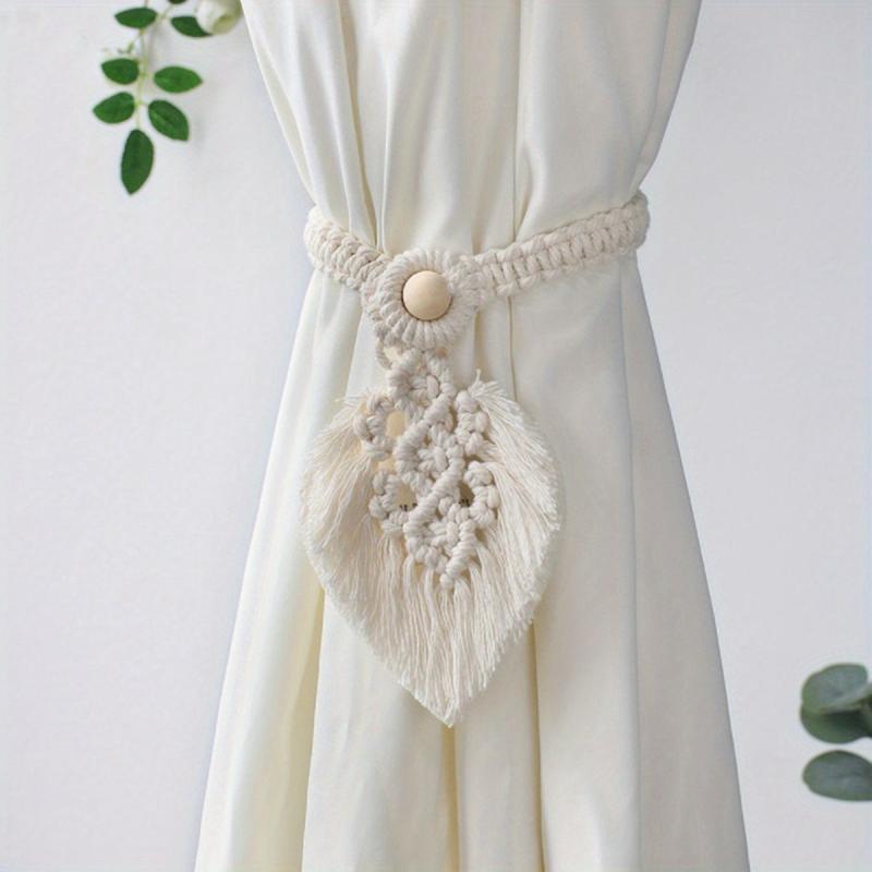 Tassel Braided Leaf Curtain Binding Rope Holdback