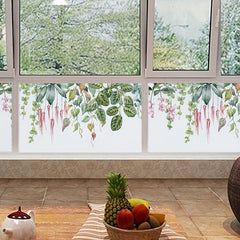 Green Leaves Butterfly Window Film