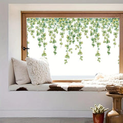 Green Leaves Butterfly Window Film