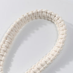 Bohemian Woven Curtain Binding Rope Tassel Leaf Wood Bead Decoration