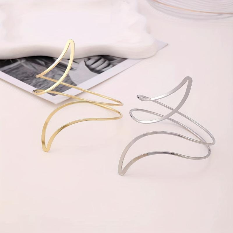1pc Stylish Moon Tieback Metal Curtain Buckle Living Room Home Decor
