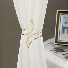 1pc Stylish Moon Tieback Metal Curtain Buckle Living Room Home Decor