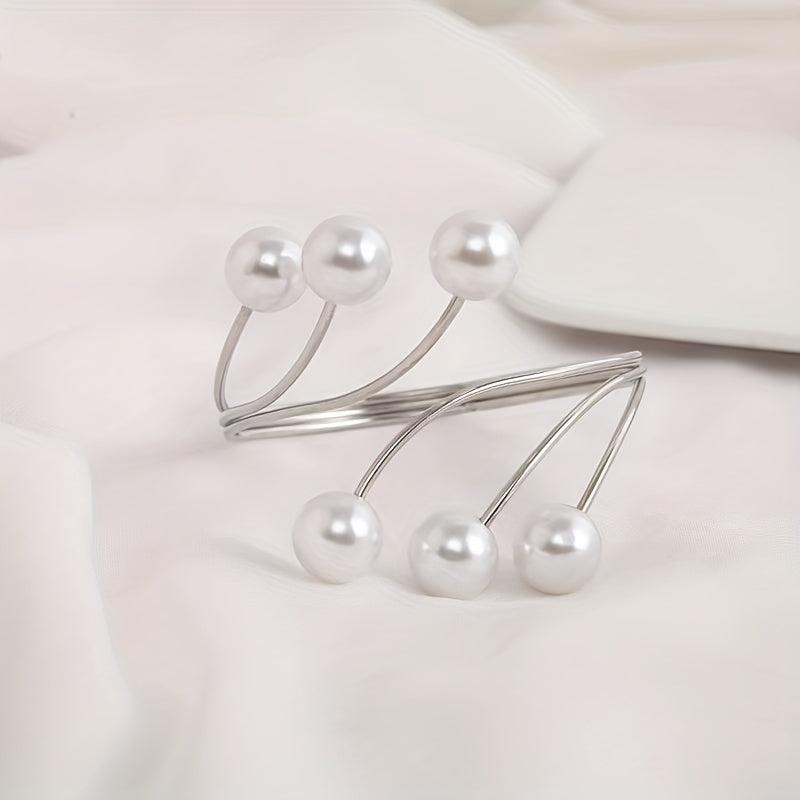 Curtain Tieback Faux Pearls Punch Holdbacks for Home Decor