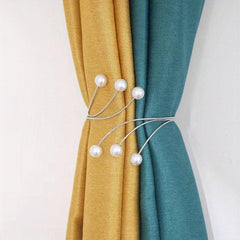 Curtain Tieback Faux Pearls Punch Holdbacks for Home Decor