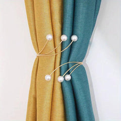 Curtain Tieback Faux Pearls Punch Holdbacks for Home Decor