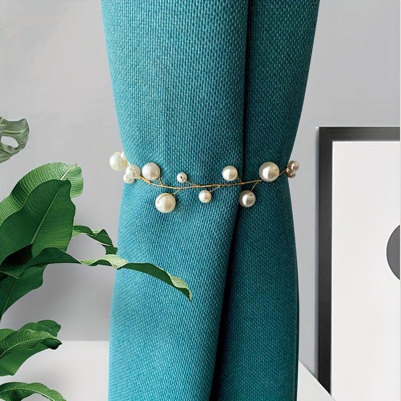 Pearl Curtain Buckle & Rope Set for Easy Installation & Stylish Decor