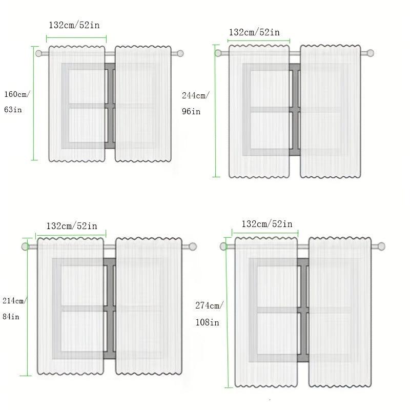 2 Panels Thickened Light-proof Curtain Style for Balcony Room Home Decor