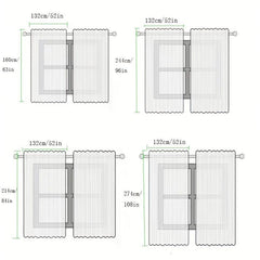 2 Panels Thickened Light-proof Curtain Style for Balcony Room Home Decor