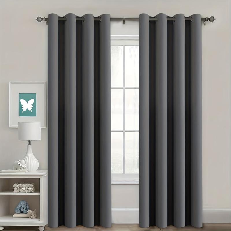 2 Panels Thickened Light-proof Curtain Style for Balcony Room Home Decor