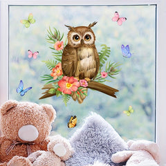Owl Butterfly Art Wall Sticker Self Adhesive Decorative Removable Stick