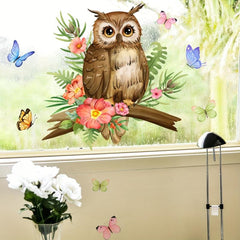 Owl Butterfly Art Wall Sticker Self Adhesive Decorative Removable Stick