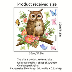 Owl Butterfly Art Wall Sticker Self Adhesive Decorative Removable Stick