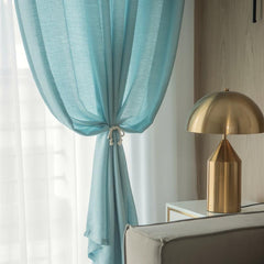 Semi Sheer Blackout Curtains for Sliding Glass Door Sea Green