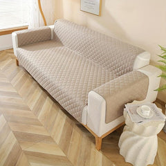 Waterproof Plaid Couch Cover Sofa Slipcover Double Sided Non Slip Furniture Prot