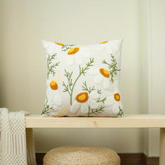 Boho Floral Tufted Pillow Cover with Insert