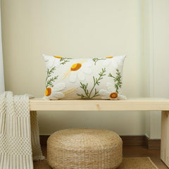Boho Floral Tufted Pillow Cover with Insert
