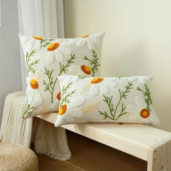 Boho Floral Tufted Pillow Cover with Insert