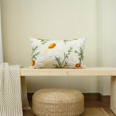 Boho Floral Tufted Pillow Cover with Insert
