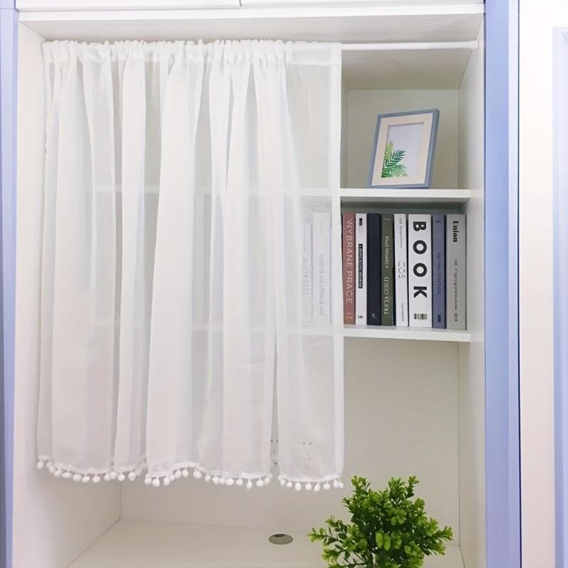 Short Kitchen Curtain Modern Pelmet Rod Pocket Cabinet Curtain Window Curtain