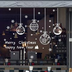 Christmas Window Sticker Hanging Ball Decoration